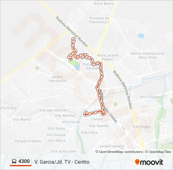 4300 Bus Line Map