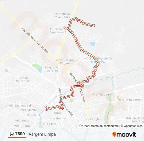 7800 Bus Line Map