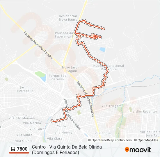7800 Bus Line Map