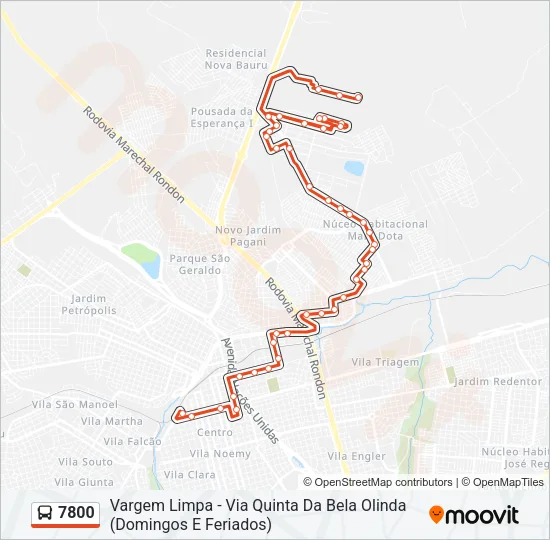 7800 Bus Line Map