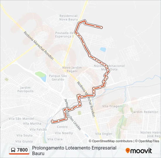 7800 Bus Line Map