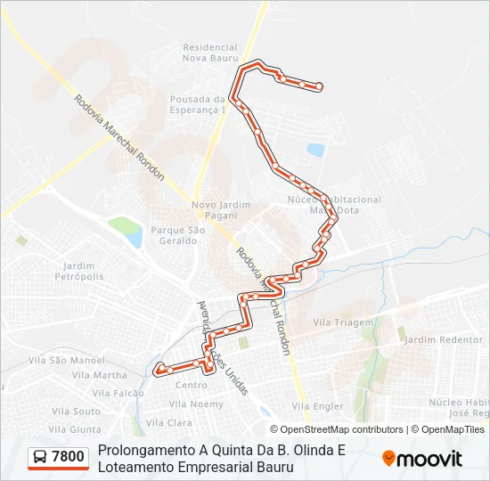 7800 Bus Line Map