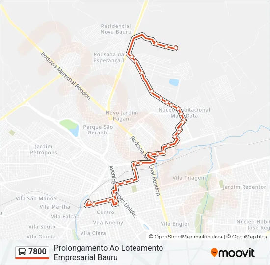 7800 Bus Line Map