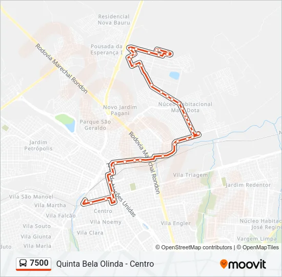 7500 Bus Line Map
