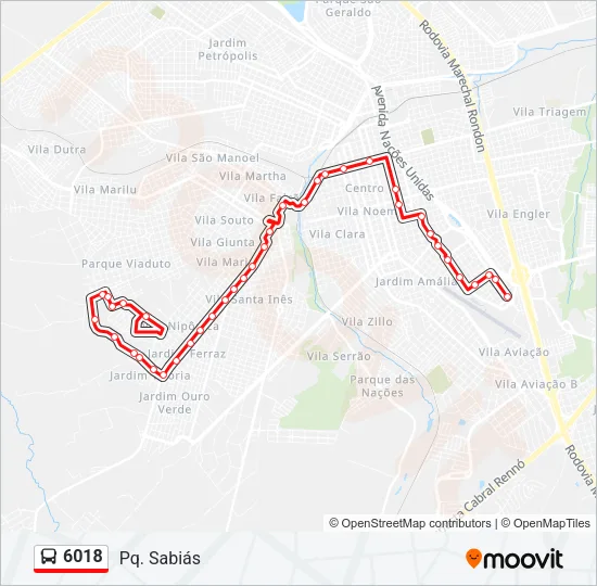 6018 Bus Line Map