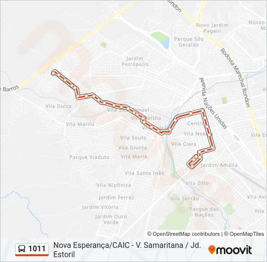 1011 Bus Line Map