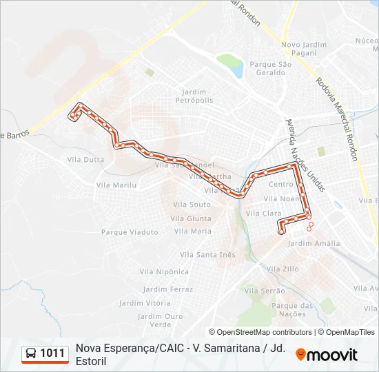 1011 Bus Line Map