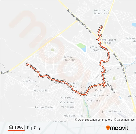 1066 Bus Line Map