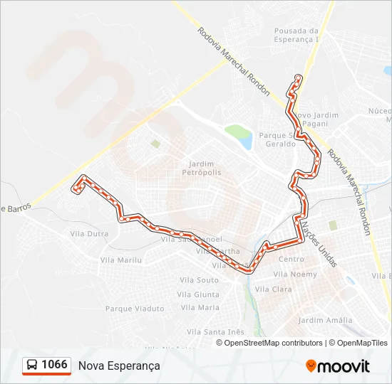 1066 Bus Line Map