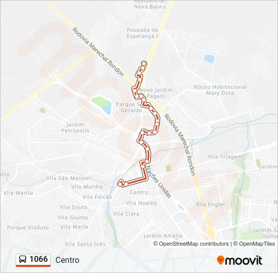 1066 Bus Line Map