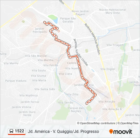 1522 Bus Line Map