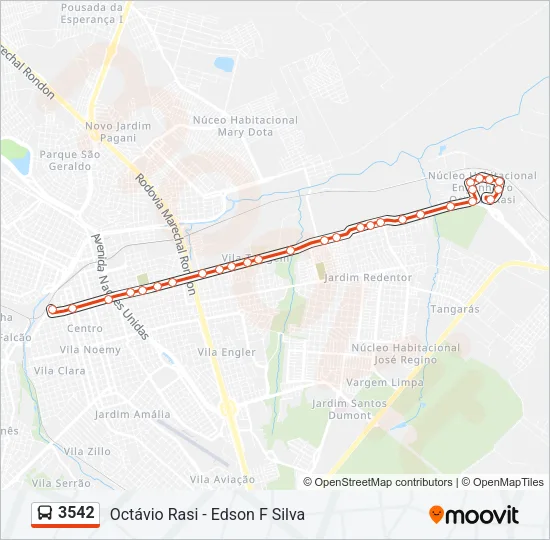 3542 Bus Line Map