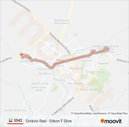 3542 Bus Line Map