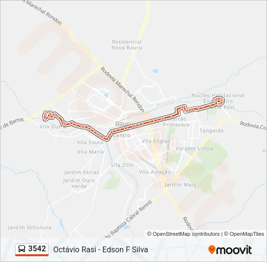 3542 Bus Line Map