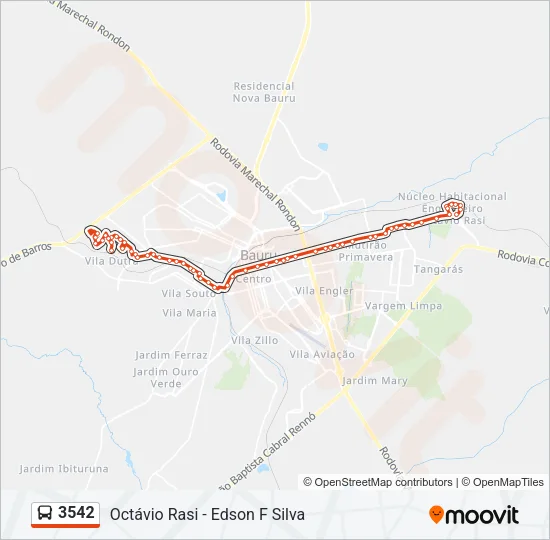 3542 Bus Line Map
