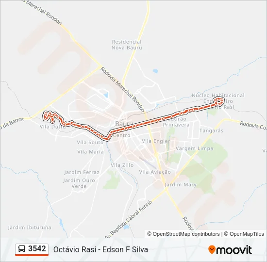 3542 Bus Line Map