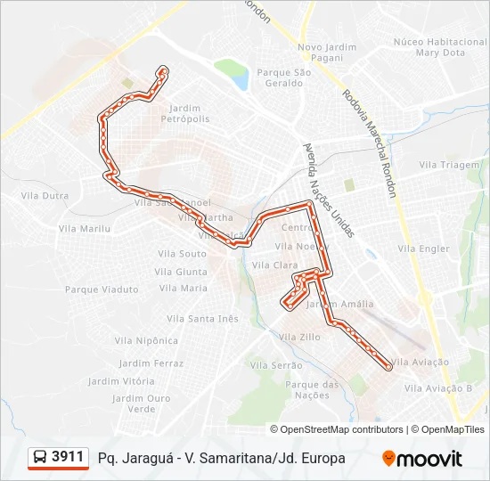 3911 Bus Line Map