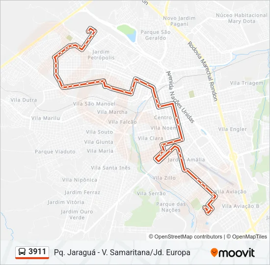 3911 Bus Line Map