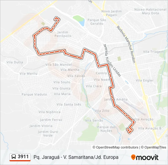 3911 Bus Line Map