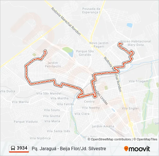3934 Bus Line Map
