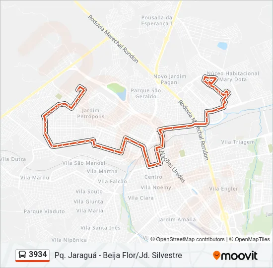 3934 Bus Line Map