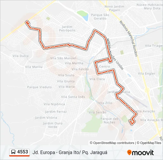 4553 Bus Line Map