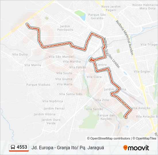 4553 Bus Line Map