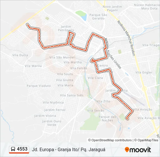 4553 Bus Line Map