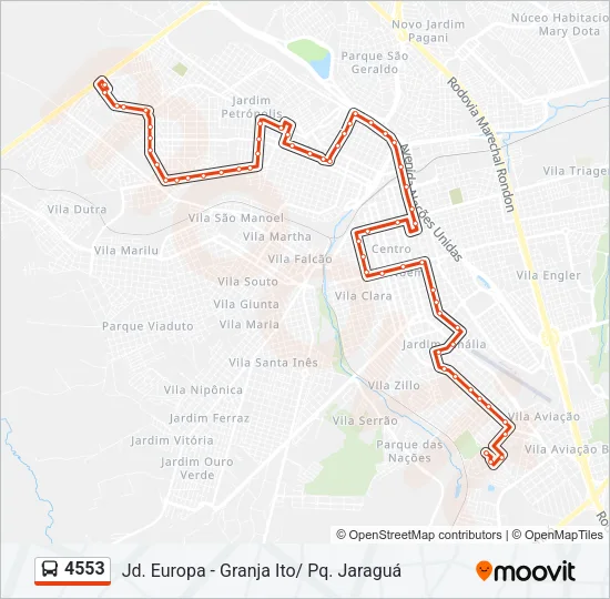 4553 Bus Line Map