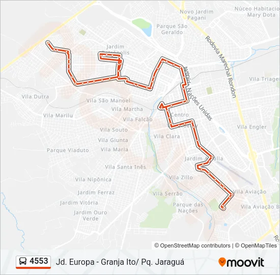 4553 Bus Line Map