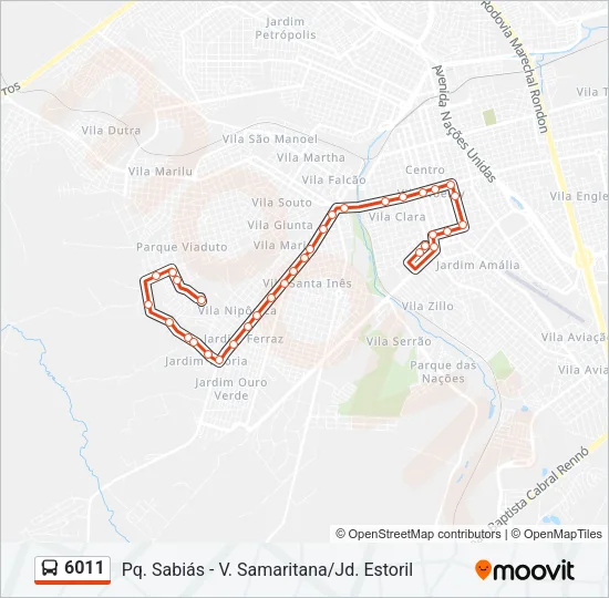 6011 Bus Line Map