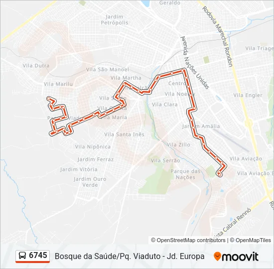 6745 Bus Line Map