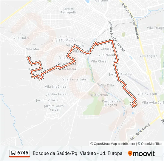 6745 Bus Line Map