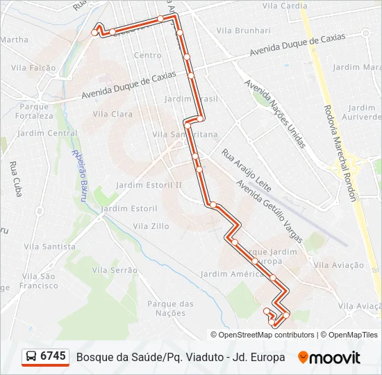 6745 Bus Line Map