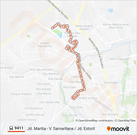 9411 Bus Line Map