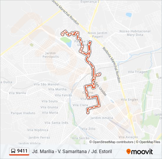 9411 Route: Schedules, Stops & Maps - Jd. Marília - Via Avenida Rodrigues  Alves (Updated)