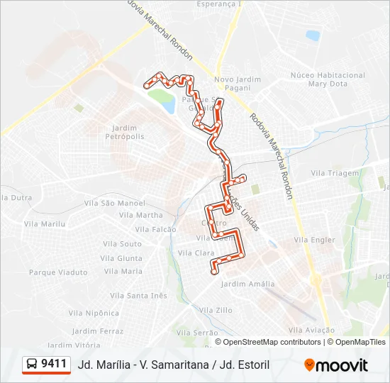 9411 Bus Line Map