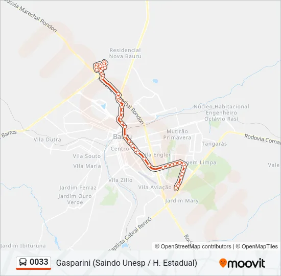 0033 Bus Line Map