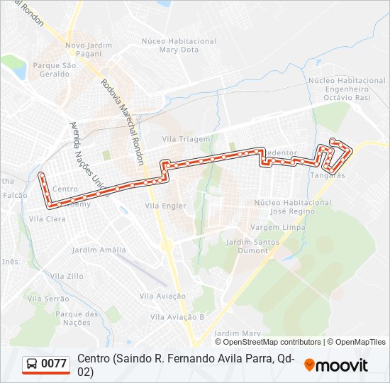 0077 bus Line Map