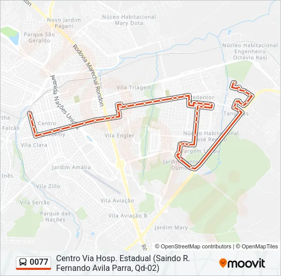 0077 Bus Line Map