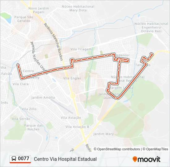 0077 Bus Line Map