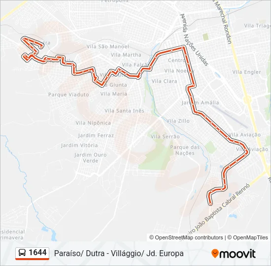 1644 Bus Line Map