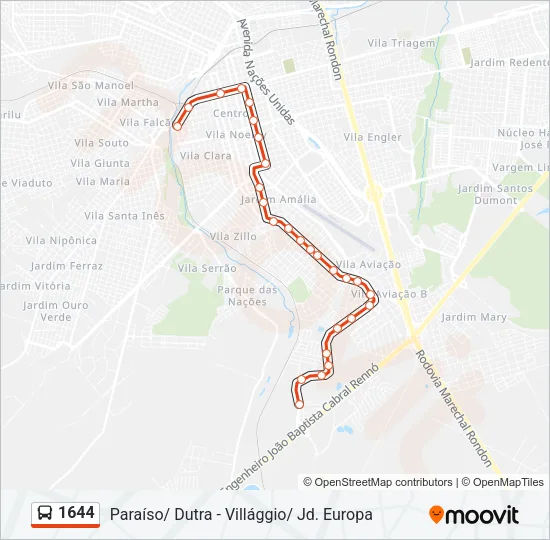 1644 Bus Line Map