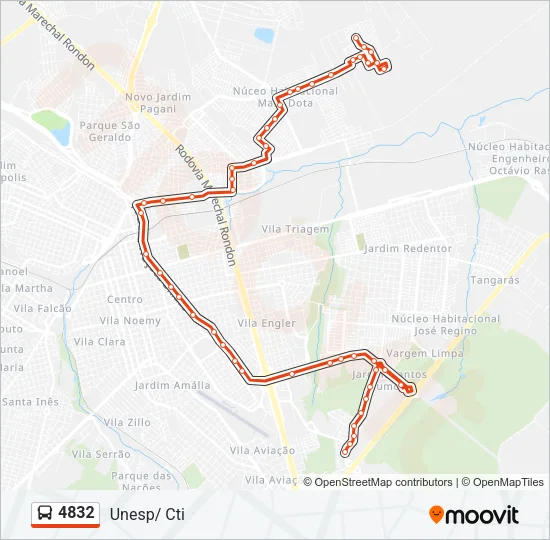 4832 Bus Line Map