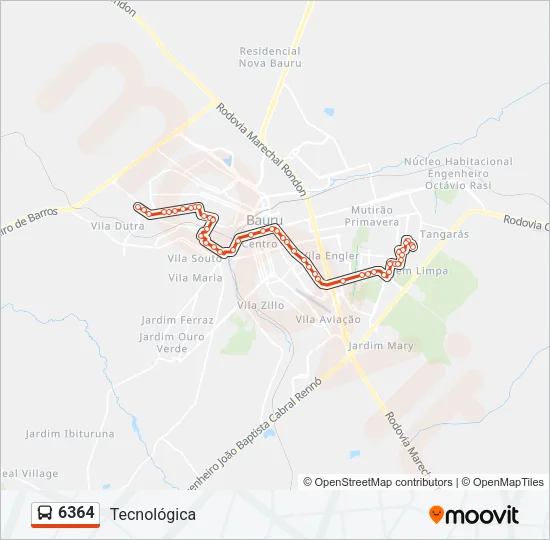 6364 Bus Line Map