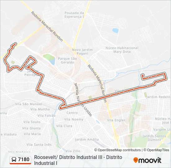 7180 Bus Line Map