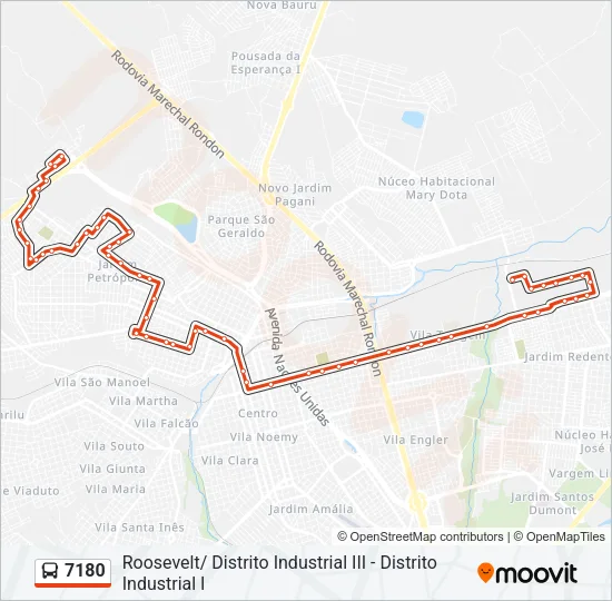 7180 Bus Line Map