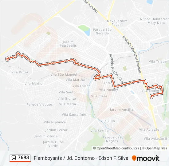 7693 Bus Line Map