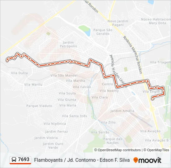 7693 Bus Line Map