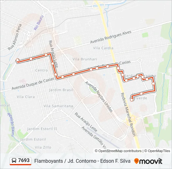 7693 Bus Line Map